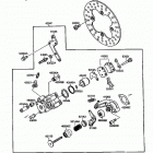 Mojave 250 (KSF250-A2) Задний тормоз