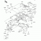 Mule 600 (KAF400-BEF) Детали рамы (зад.)
