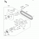 Mule 610 4x4 XC Camo (KAF400-EEF) Driven converter  /  drive belt