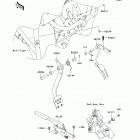 Mule 610 4x4 XC Camo (KAF400-EEF) Brake pedal  /  throttle lever