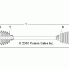 R11VM76FX RANGER RZR  S EPS INTL Drive train, rear half shaft