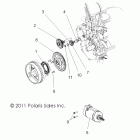 RANGER RZR XP INTL - R12JT9EFX Engine, starter and drive