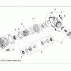 RANGER 900 DIESEL - R12TH90DG Drive train, front gearcase internals