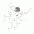 RANGER RZR XP INTL - R12JT9EFX Engine, oil tank and lines