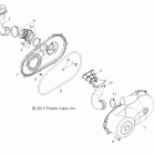 R11XY76FX RANGER RZR 4 INTL Drive train, clutch cover and ducting