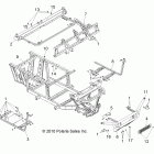 R11RH45AG/AH/AR RANGER 400 HO Chassis, frame and front bumper