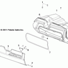 RANGER RZR 4 XP 900 - R12XT87AA/9EAS Body, glovebox