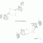 RANGER RZR XP INTL - R12JT9EFX Brakes, caliper mounting