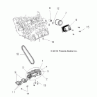 RANGER RZR 4 XP 900 - R12XT87AA/9EAS Engine, oil pump and oil cooler