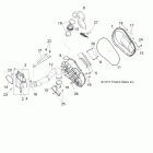 RANGER RZR 4 XP 900 - R12XT87AA/9EAS Drive train, clutch cover and ducting