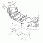 R11XY76FX RANGER RZR 4 INTL Chassis, main frame and skid plate