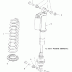 R11XY76FX RANGER RZR 4 INTL Suspension, front shock mounting