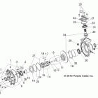 R11RC08LG POLARIS LSV 4X4 Drive train, front gearcase internals