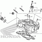 VT1300CX Задняя головка цилиндров