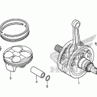 CRF250X Коленчатый вал и поршень