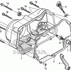 CRF50F Крышка картера правая