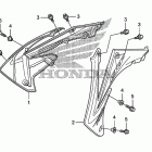 CRF250R Облицовка радиатора