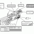 CBR250R Лейбл предостережения