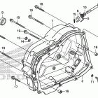 CRF100F Крышка картера правая