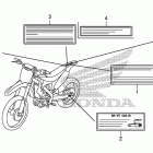CRF250R Лейбл предостережения