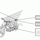 CRF150RB Лейбл предостережения