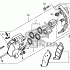VT750CA Front brake caliper (1)