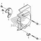 CMX250C Левая задняя крышка картера