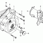 CRF150F Крышка картера левая