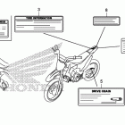 CRF110F Лейбл предостережения