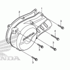 CRF100F Крышка картера левая
