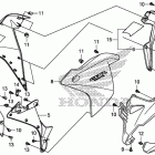 CBR250R Обтекатели-верхний и средний
