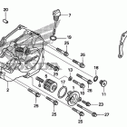 CRF450X Крышка картера левая