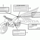 CRF100F Лейбл предостережения