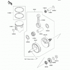 KX100 (KX100-DDF) Коленвал и поршни
