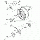 Ninja ZX-14R ABS (ZX1400-FDFA) Заднее колесо и цепь