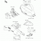 Ninja 300 (EX300-BDFA) Наклейки предупреждения