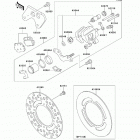 KX100 (KX100-DDF) Задний тормоз