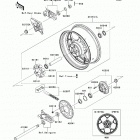 Ninja ZX-14R ABS (ZX1400-FDFA) Заднее колесо  /  цепь