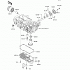Ninja 300 (EX300-BDFA) Масляный и водяной насос. фильтр масленый