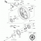 Ninja 300 (EX300-BDFA) Заднее колесо  /  цепь