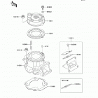 KX65 (KX65-ACF) Цилиндр и головка цилиндров