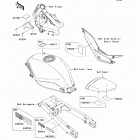 Ninja 250R (EX250-JCF) Наклейки предупреждения
