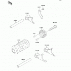 KX65 (KX65-ACF) Валы и вилки переключения передач