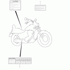 LS650 Boulevard S40 Warning label (e03)