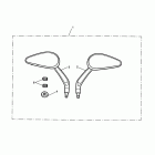 America Kit, teardrop style mirrors, drilled