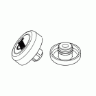 Sprint ST Axle nut cover kit, black - sprint st from vin 208...