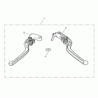 Tiger 1050 Lever kit, adj, std, short