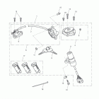 Tiger 1050 Ignition switch & lock set - non abs > 468639 & ab...