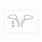 Speedmaster Mirror kit, teardrop style, black 469050 >