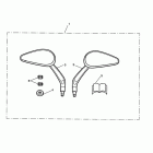 Speedmaster Kit, teardrop style mirrors, drilled 469050 >